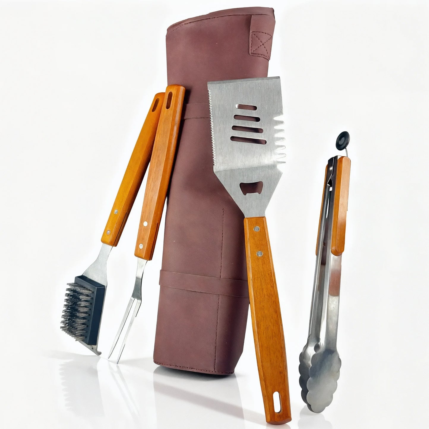 Grillset in Ledertasche