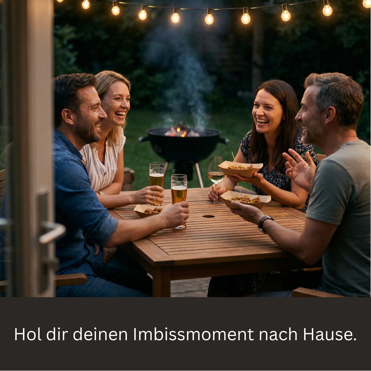 Schwarzer Currywurstschneider