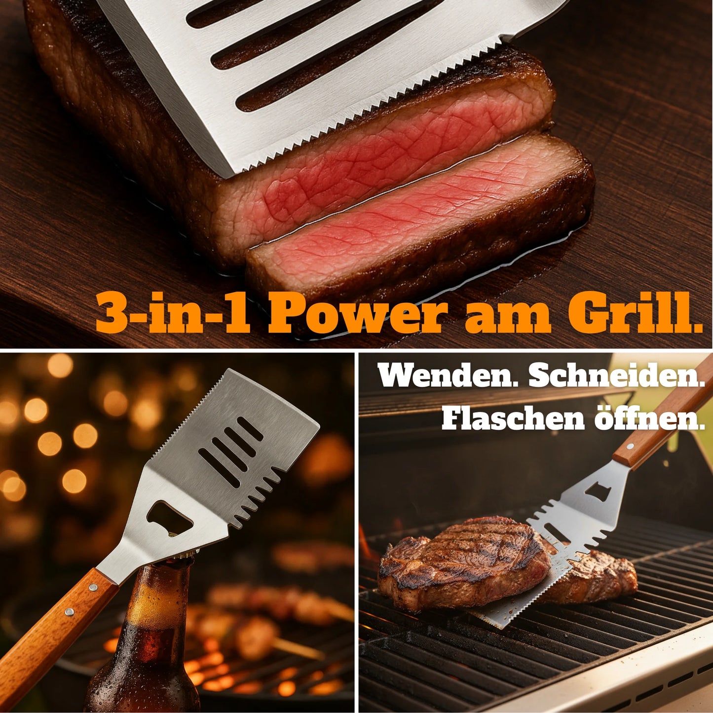 Grillset in Ledertasche