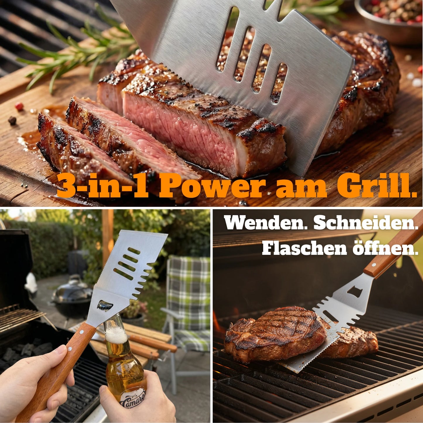 Grillset in Ledertasche