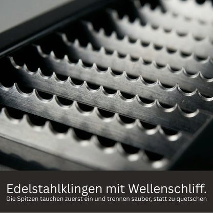 Schwarzer Currywurstschneider