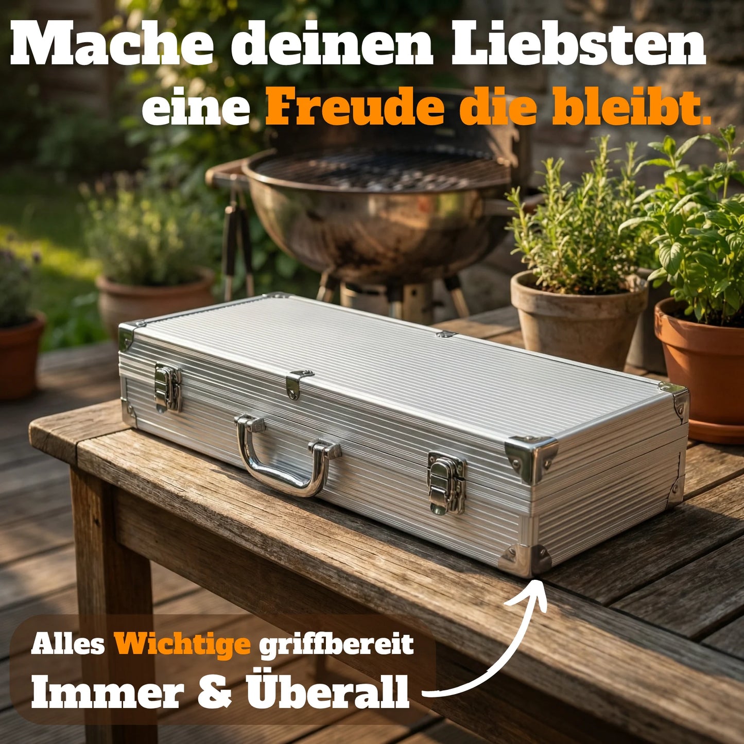 Grillkoffer aus Metall