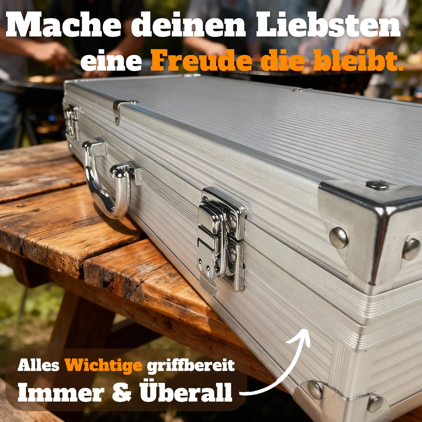 Grillkoffer aus Metall
