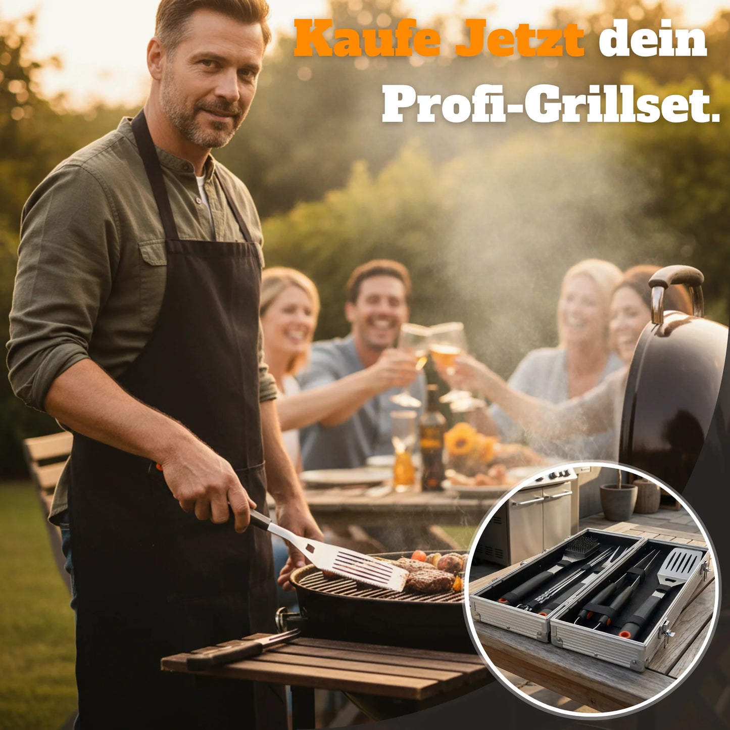 Grillkoffer aus Metall