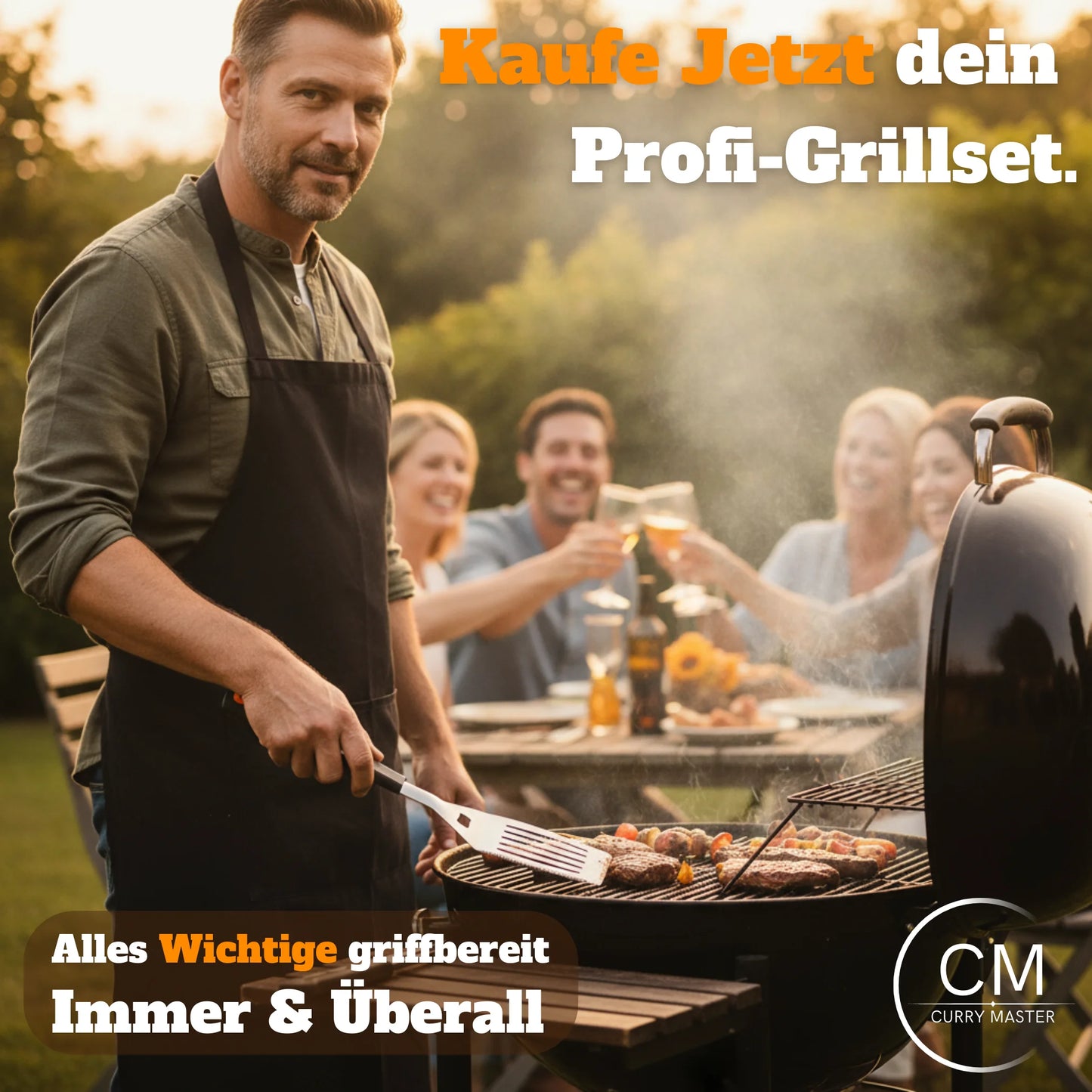 Grillset in Ledertasche