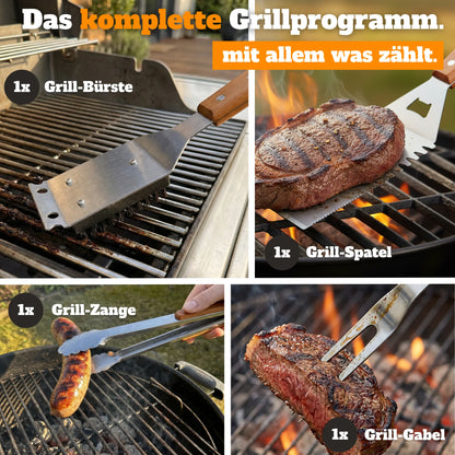 Grillset in Ledertasche