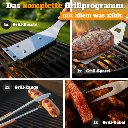 Grillset in Ledertasche